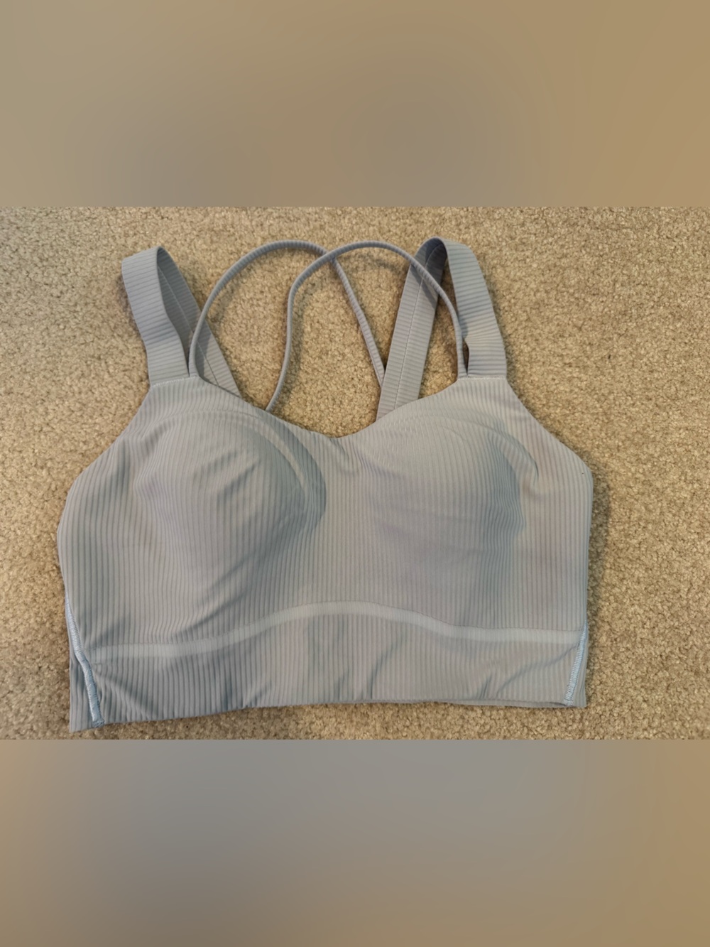 LIGHT BLUE lululemon like a cloud longline bra D/DD